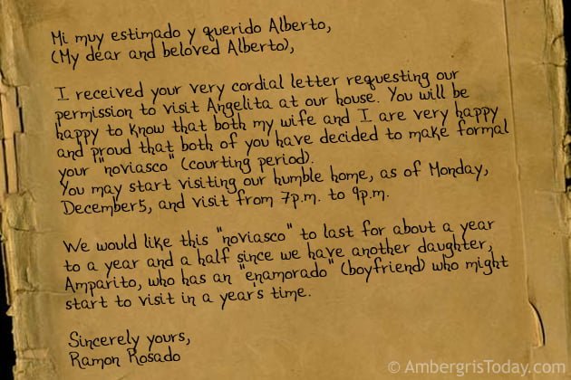 Alberto Receives his Letter of Acceptance Alberto Receives his Letter of Acceptance