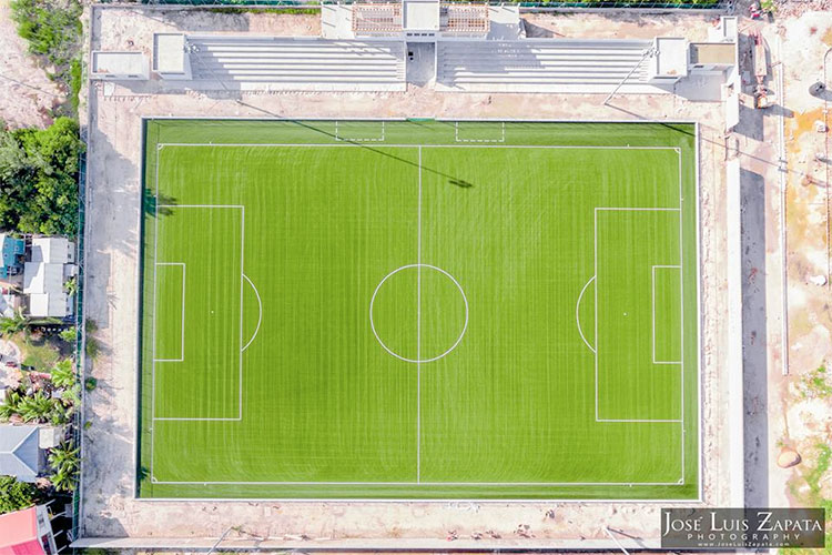 San Pedro Enjoys New Ambergris Stadium at Soft Opening Games