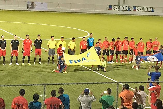 San Pedro Enjoys New Ambergris Stadium at Soft Opening Games