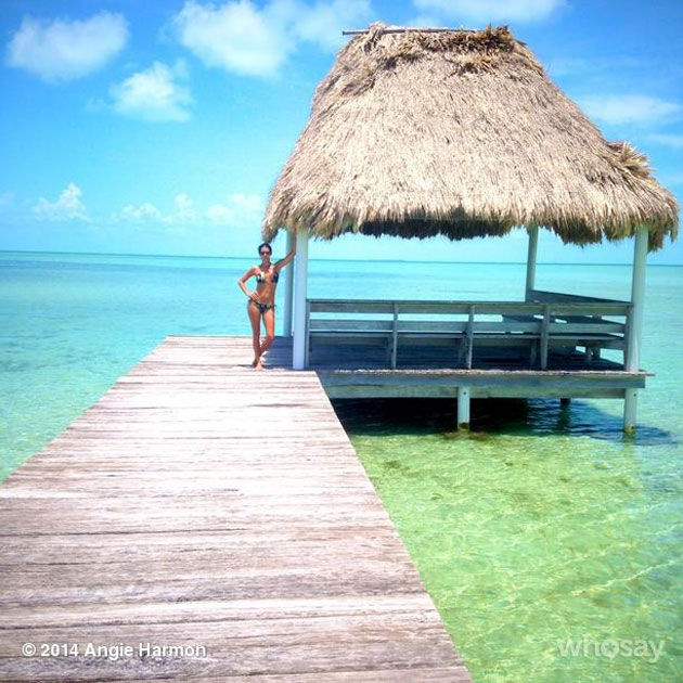 Celebrity Spotting – Angie Harmon Vacations in Belize