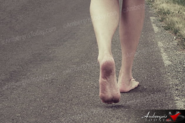 Old Timer or Modern Sanpedrano? No. 15 1 Old Timer or Modern Sanpedrano? #15 -No Shoes Sanpedrano walking barefoot in the streets of Belize City