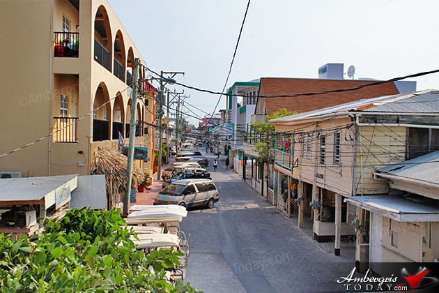 Where is the end of San Pedro Town?