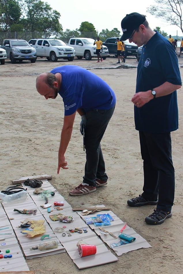 UK/Belize Commonwealth Litter Program's Week Launched with Beach Clean Up