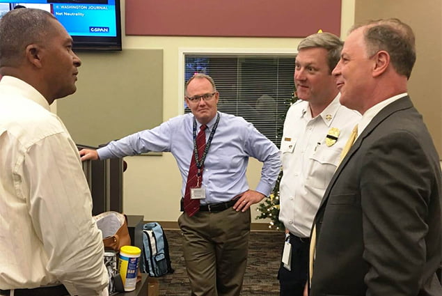 Belize’s Fire Chief Visits Belizean Firefighters Studying in Virginia