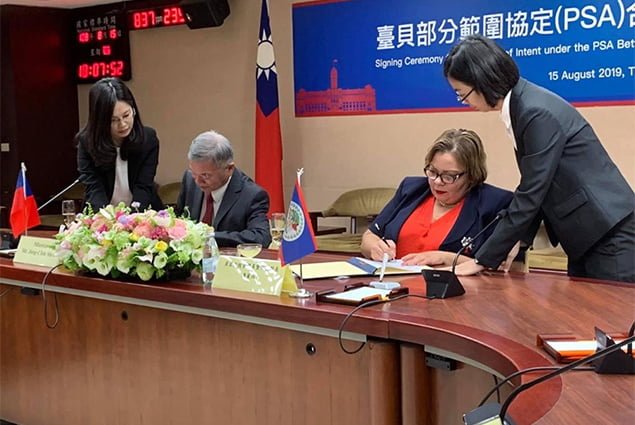Belize Signs Letter of Intent with the Republic of China (Taiwan) Formalizing Trade Relations