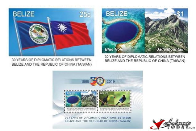 New Postal Stamps Commemorate Belize-Taiwan Diplomatic Relations