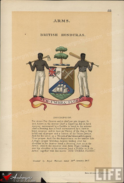 British Honduras Coat of Arms, Belize Flag, Bandera de Belice