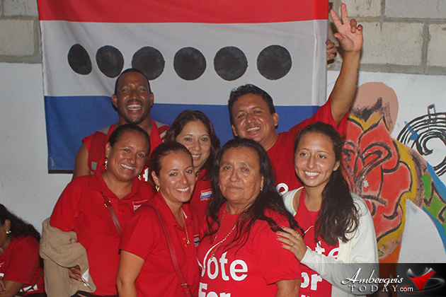 Manuel Heredia's family celebrates his victory over Belize Rural South Three-Peat for UDP Government and Manuel Heredia Jr.