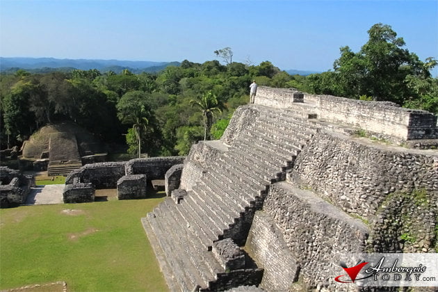 Caana Maya Temple at Caracol, Belize Maya Spring Equinox at Caracol Maya Site, Belize