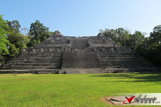 Caana Maya Temple at Caracol, Belize Maya Spring Equinox at Caracol Maya Site, Belize