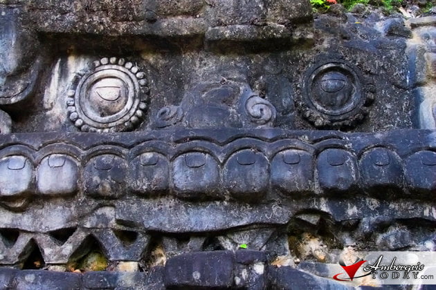 Maya Glyphs at Caana Temple, Caracol Maya Spring Equinox at Caracol Maya Site, Belize