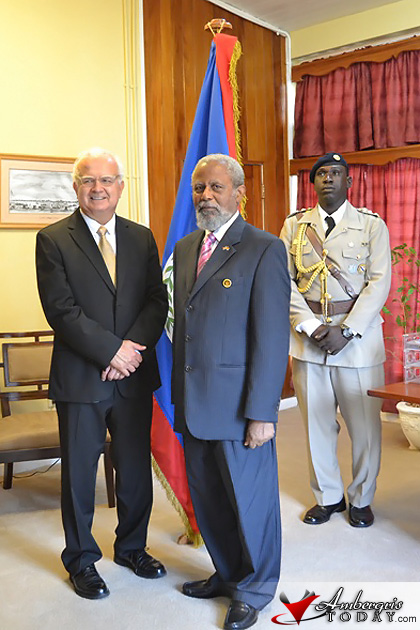 Carlos Moreno New U.S. Ambassador to Belize Presents Credentials 