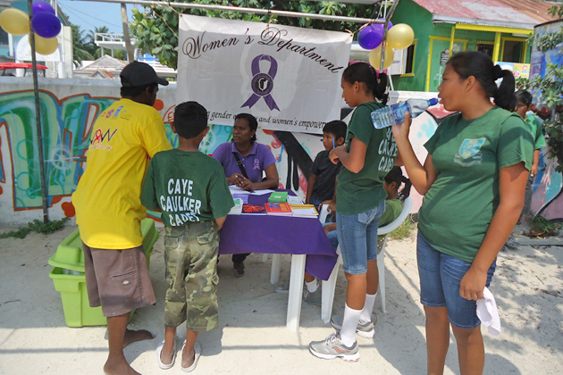 Women's Department at the Caye Caulker Health Fair National AIDS Commission Held Health Fair in Caye Caulker