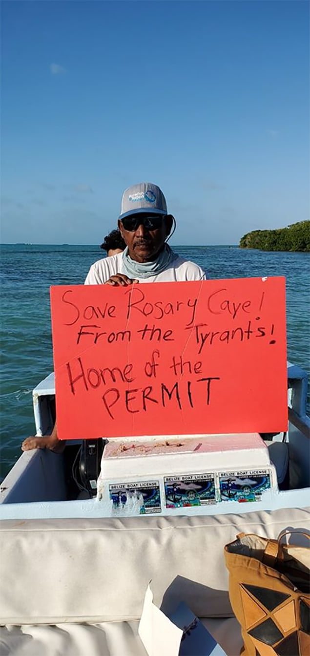 San Pedro Fishermen Protest at Cayo Rosario