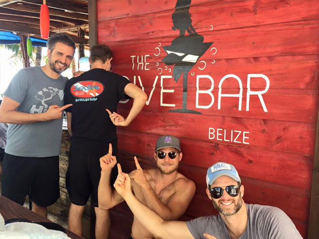 Travis Van Winkle, Charles Michael Davis vacation in San Pedro Belize Celebrity Spotting: Actors Go Lionfish Hunting while on Vacation