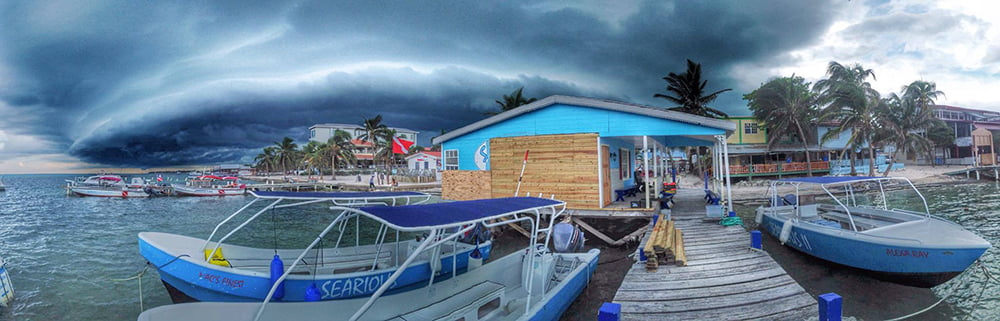 Manacing Storm Cloud Over Ambergris Caye