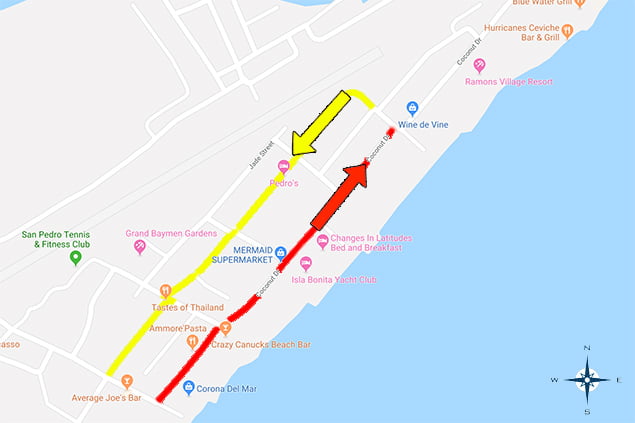 San Pedro Town Council Considers making sections of Coconut Drive and Seagrape Dive One Way Streets