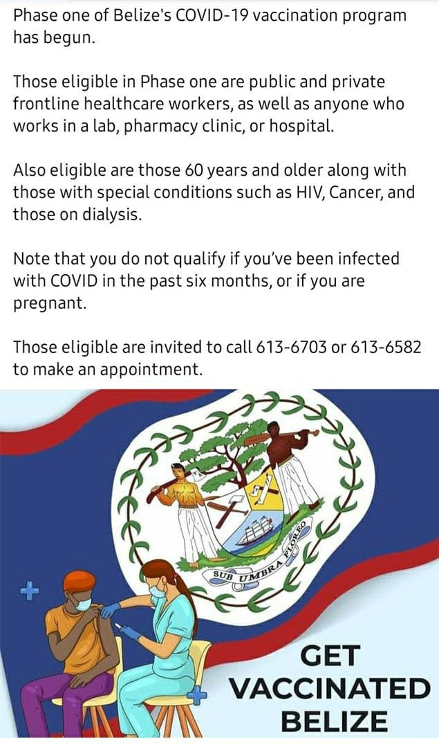 COVID-19 Vaccinations Gain Momentum in Belize