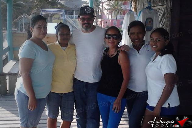 Celebrity Couple David Cross and Amber Rose Tamblyn visit Ambergris Caye, Belize