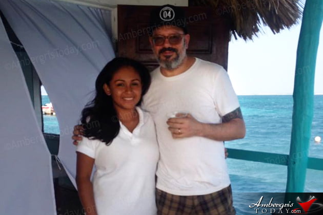 David Cross in Ambergris Caye, Belize