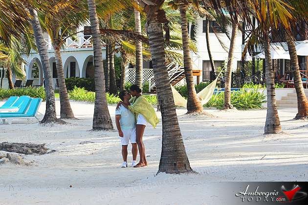 Hollywood Producer Oscar Generale Vacations in Ambergris Caye with Former Miss Italy Denny Mendez