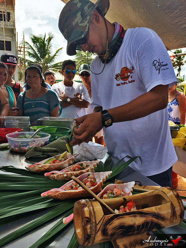 Ceviche Preparing Competition at Dia De San Pedro Beach Party Fun Island Activities to Celebrate Dia de San Pedro