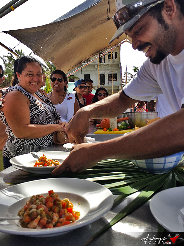 Ceviche Preparing Competition at Dia De San Pedro Beach Party Fun Island Activities to Celebrate Dia de San Pedro