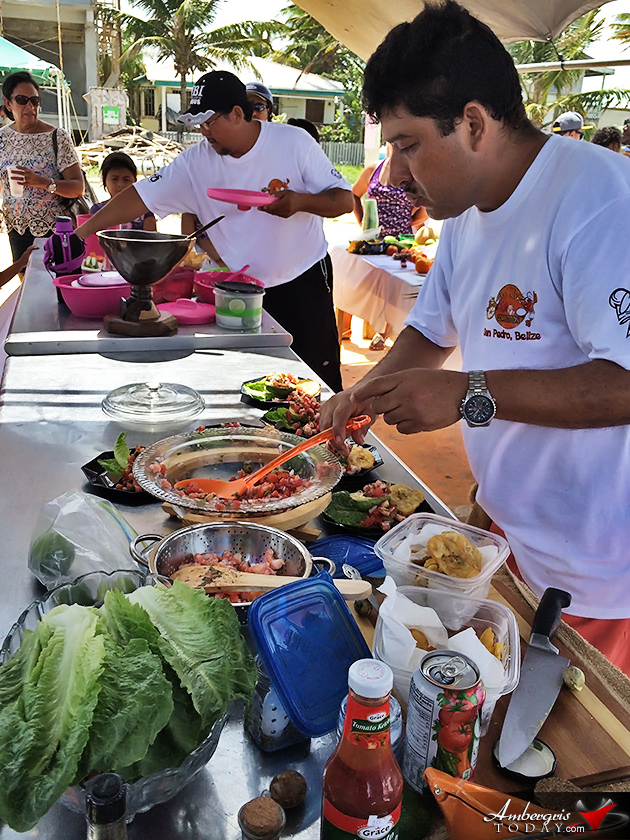 Ceviche Preparing Competition at Dia De San Pedro Beach Party Fun Island Activities to Celebrate Dia de San Pedro