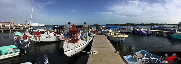 Blessing of the boats at the end of the boat procession Dia de San Pedro Fun Island Activities to Celebrate Dia de San Pedro