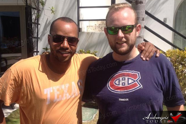 Actor Donald Faison Mingles with Pat Armitage at O Restaurant in Las Terrazas in San Pedro, Belize Actor Donald Faison Mingles with Locals in San Pedro, Belize