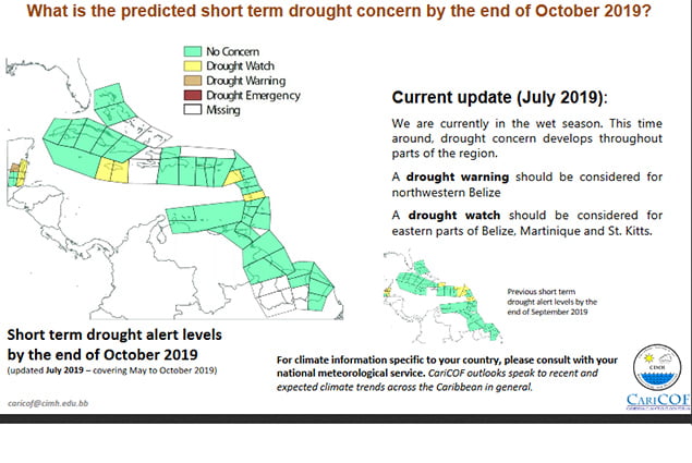 Extended Draught Warning for Belize