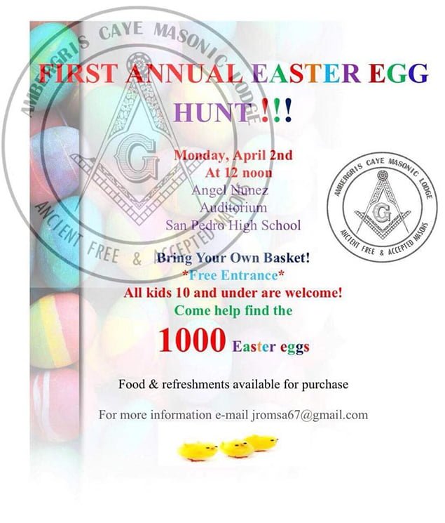 Ambergris Caye Masonic Lodge to Host Easter Egg Hunt