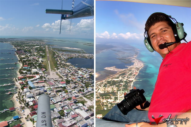 Heavenly San Pedro! 2 Astrum Helicopters, Flying over Ambergris Caye