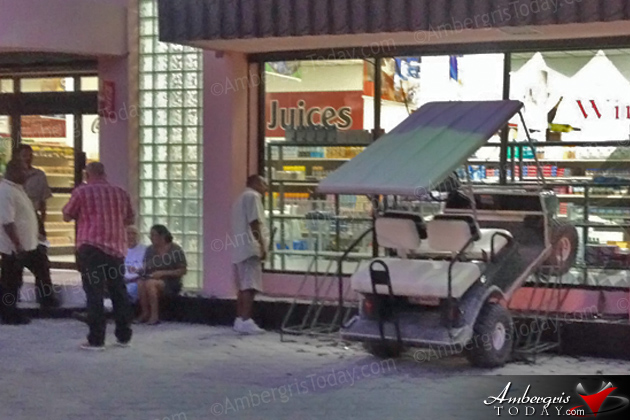 Golf Cart Crashes Into Supermarket