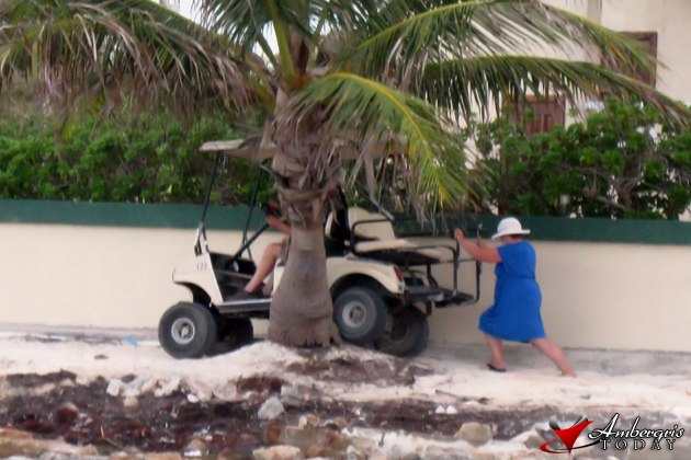 Golf Cart Stuck on Beach