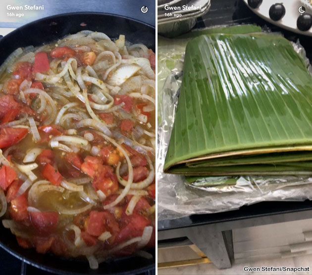 Gwen Stefani Eats Belizean Tamales at Home