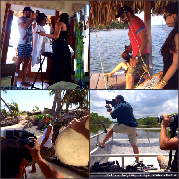 Behind the scenes First Lady of Belize Kim Simplis-Barrow photo shoot Harper’s Bazaar Interiors Magazine