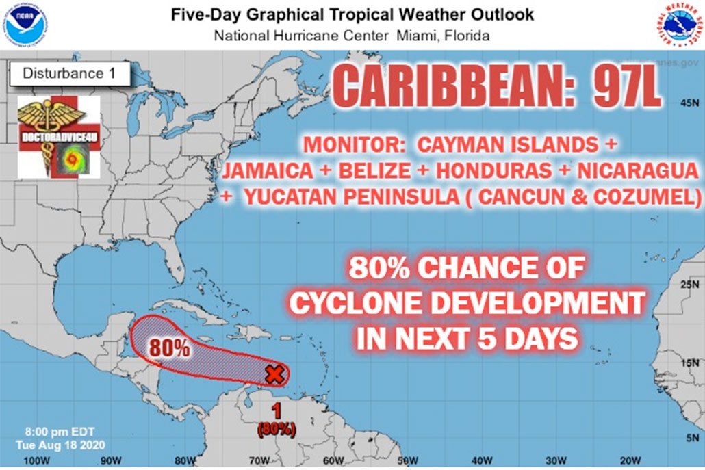 Belize Closely Monitoring Tropical Disturbance in Caribbean