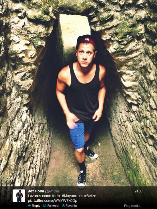 Jef Holm visits Maya Archaeological site in Belize 'Bachelorette' Star Jef Holm Celebrates Birthday in Belize