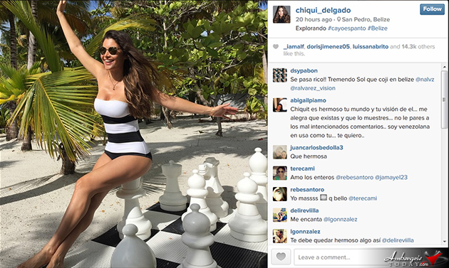 Chiquinquira Delgado posts about her Belize vacation on her personal instagram account Celebrity Spotting – Univision Journalist Jorge Ramos and Chiqui Delgado in San Pedro