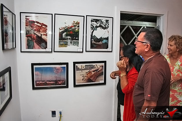 Hon. Manuel Heredia, Minister of Tourism, Culture and Civil Aviation, attends Kay Scott's "Village Life in San Pedro Photo Exhibit Photographer Kay Scott Features Village Life in San Pedro Exhibit