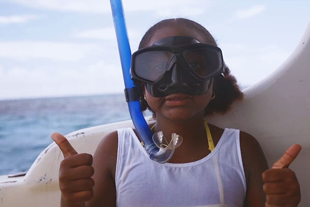 First Lady Kim Simplis Barrow and Daughter Visit the Blue Hole First Lady Kim Simplis Barrow and Daughter Visit the Blue Hole