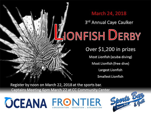 The annual Lionfish Derby is coming up on March 24th!! 1 The annual Lionfish Derby is coming up on March 24th!!