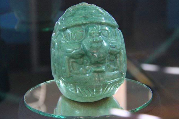 National Treasure of Belize: Maya Jade Head in Exhibit 2 National Treasure - Maya Jade Head