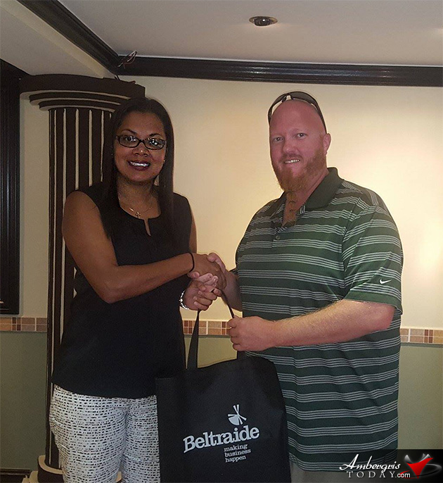 BELTRAIDE gave away a small token to BTIA member and town councilers  