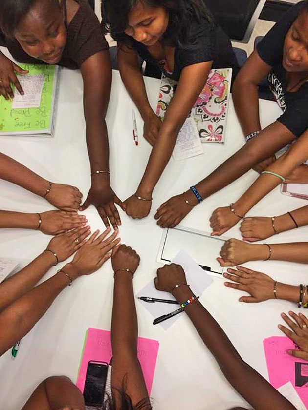 Matching bracelets encourage show of friendship, support and unity Miss San Pedro Michelle Nunez is a Busy Queen