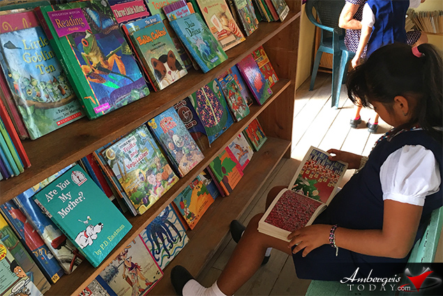Children Enjoying the New San Pedro RC School Library