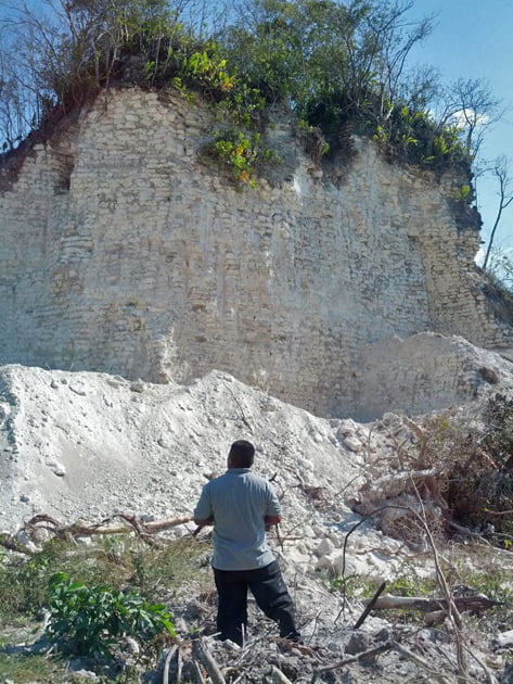 Noh Mul Maya Pyramid in Belize Destroyed for Landfill Ancient Maya Pyramid Destroyed for Landfill, Somebody Needs to Pay