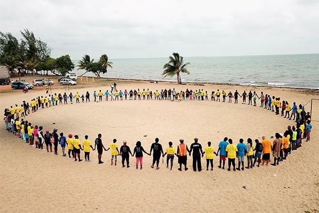 Belizeans Gather Across the Country for Hands Across The Sand