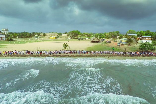 Belize Across the Nation Hold Hands - Hands Across the Sand - Oceana Belize
